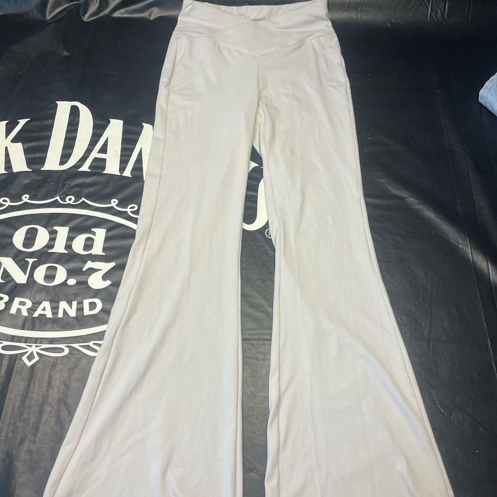 SHEIN Cream Wide-Leg Pants
